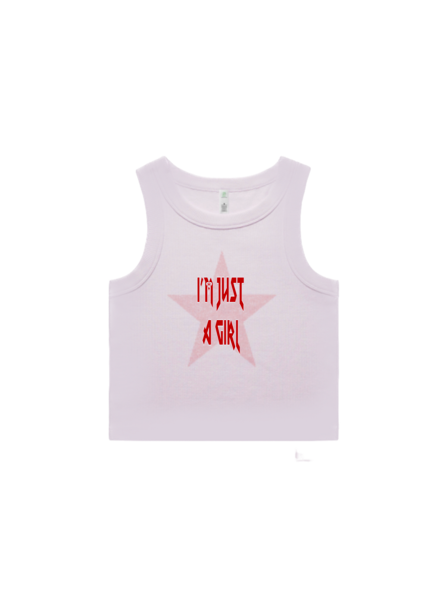 “I’M JUST A GIRL” crop tank