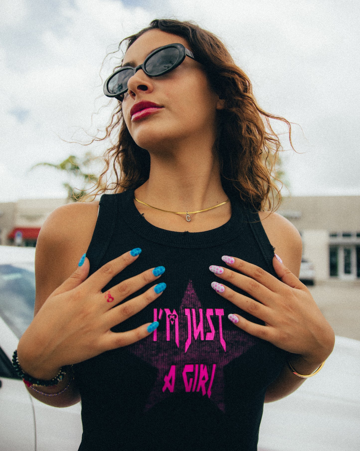 “I’M JUST A GIRL” crop tank