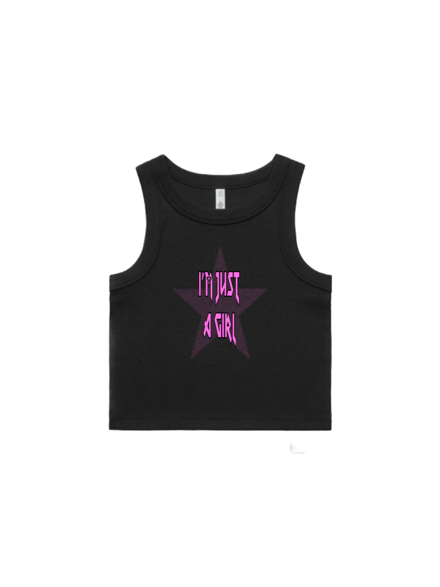 “I’M JUST A GIRL” crop tank